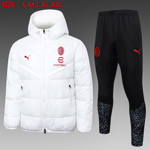 Daunenmantel AC Milan Komplett Set 2024-25 Weiß